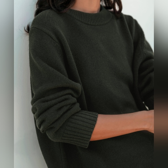 Jenni Kayne Oversized Cashmere Sweater Forest Dark Green Medium EUC! HP🥳 - Picture 5 of 10
